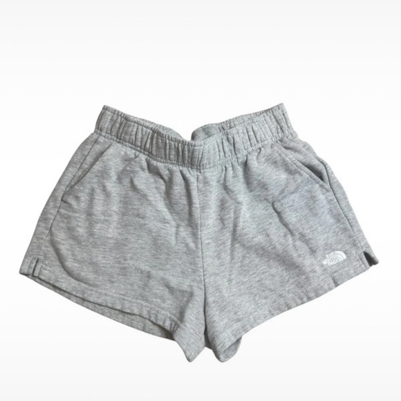 The North Face Light Gray Fleece Shorts - Picture 1 of 4